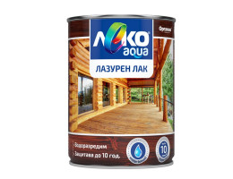 Лак Леко AQUA лазурен, зелен - 700 ml