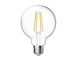 LED Filament лампа, Глобус, 10W, E27, G120, 2700K, прозрачна