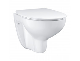 Bau Ceramic тоалетна чиния Rimless и седалка и капак със забавено падане Slim