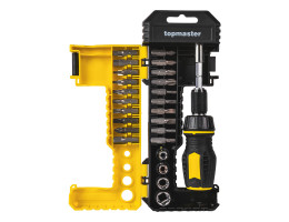 Комплект битове с тресчотна отвертка, 25 части