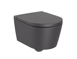 Окачна тоалетна чиния Inspira Round Rimless Kompact 480 Onix