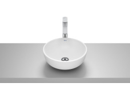 Умивалник Optica за монтаж върху плот, без преливник, ф 350 х 130 mm, matt white