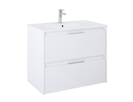 Долен шкаф с 2 чекмеджета и умивалник 805 x 460 x 565 mm Alpine Unik, бял гланц