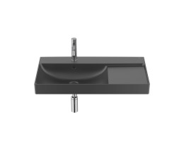 Умивалник Ona, 800 mm, black matt, ляво разположение на купата
