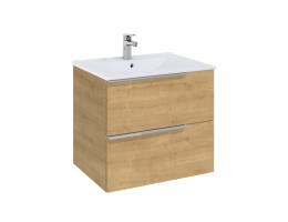 Шкаф 600 mm, Elegant plus light oak с 2 чекмеджета и умивалник