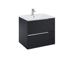 Шкаф 600 mm, Elegant plus matt black с 2 чекмеджета и умивалник