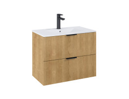 Шкаф Unik Reef с 2 чекмеджета и умивалник, 815 x 465 mm, Light Oak