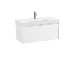 Шкаф с едно чекмедже и централен умивалник Ona, 1000 х 460 х 505 mm, matt white