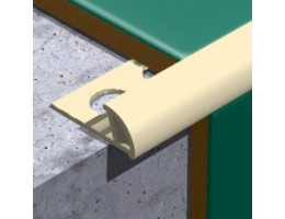 Външна лайстна за плочки от PVC, 10mm / 2.5m - бежова
