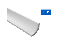 Перваз за таван E-11 от полистирен, 35x35 mm, лукс, бял - 2 m