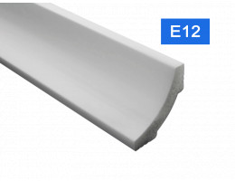 Перваз за таван E-12 от полистирен, 50x50 mm, лукс, бял - 2 m