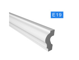 Перваз за таван Е-19 от полистирен, 40x21 mm, лукс, бял - 2 m