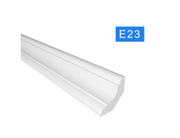 Перваз за таван Е-23 от полистирен, 22x22 mm, лукс, бял - 2 m