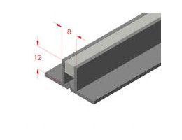 Дилатационен профил за под. PVC и силикон- 15mm / 2m сива