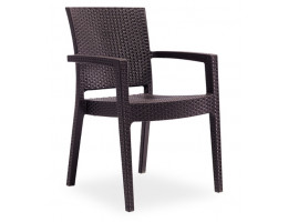 Стол с подлакътник, кафяв Novussi Paris Rattan R006