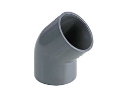 Коляно водопровод PVC ф 20 mm, 45°