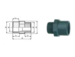 Мъжки нипел PVC Ø 32x40 mm 1"