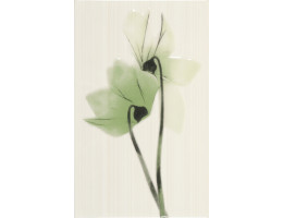 Декор 25x40 cm Orfe Green Cicek /цвете/