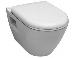 Тоалетна чиния за стенно окачване и капак със забавено падане