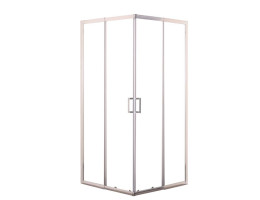 Душ кабина 78-88 x 78-88 cm, квадратна, прозрачно стъкло 6 mm, без поддушово корито