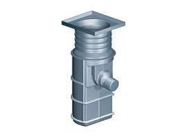 Шахта улична H1296 mm ф 160 mm за решетка 500x500 mm