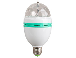 Крушка  LED диско с дист. управление LD220327RGB   220V 3W