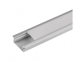 Алуминиев профил за LED лента, плитък, за вграждане, 2m
