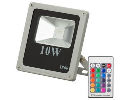 LED Прожектор RGB RF IP66/100-240V/10W