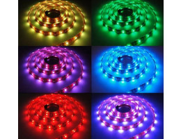 LED Лента SMD5050 7.2W/m RGB 12V DC/30 LEDS/m 5m неводоустойчива