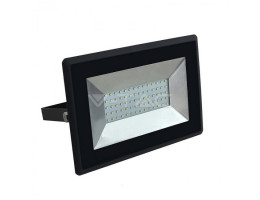 LED Прожектор 50W, SMD-E, 6500K, черен, бяла светлина