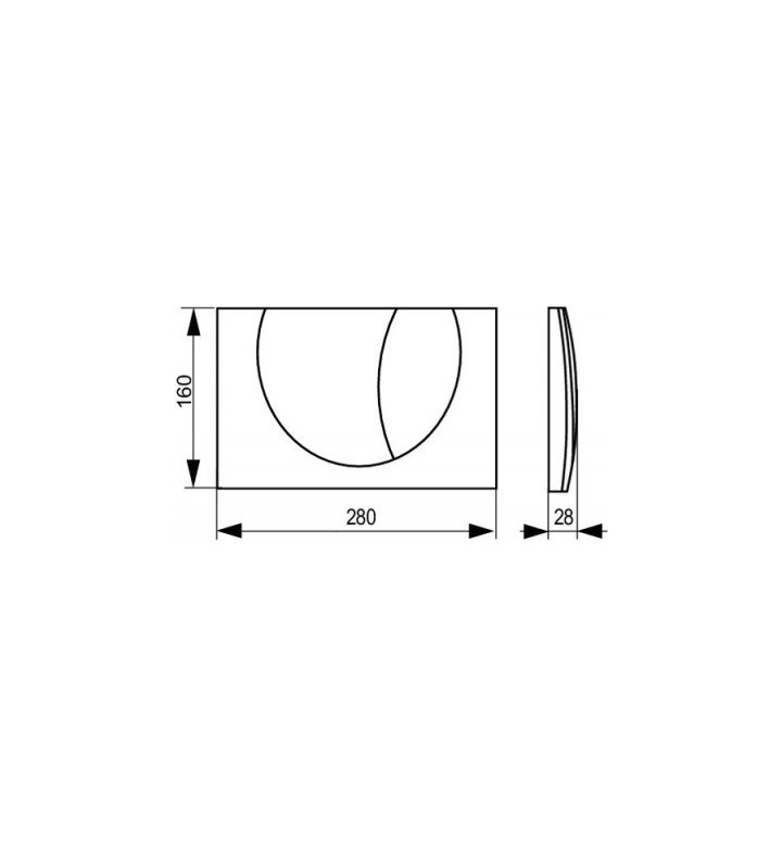 Бутон WC M 806 (бял) - за 8 cm