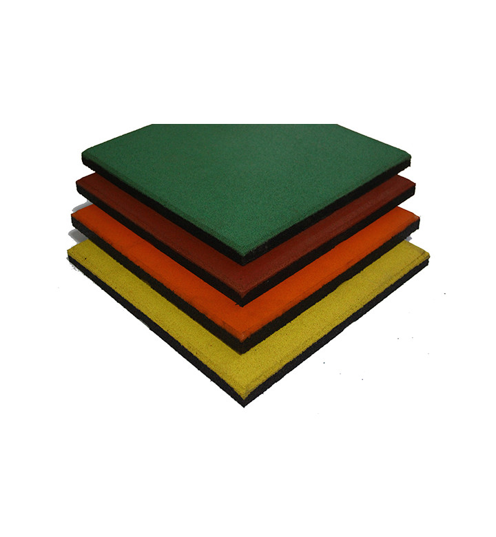 Ударопоглъщащи каучукови плочи 40x40x4 cm червени (SBR + EPDM)