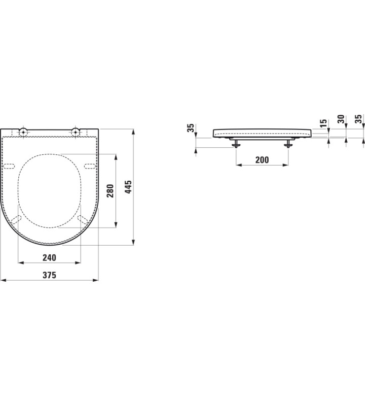 Седалка забавено падане Kartell graphite matt