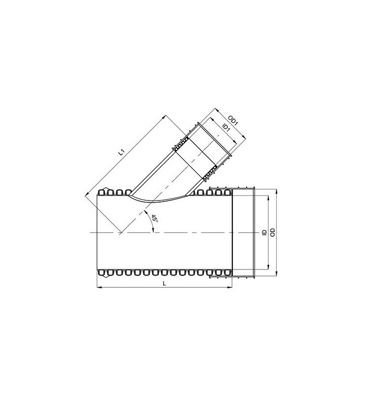 Разклонител PE-HD, SN8, DN/OD 400x160 mm 45°