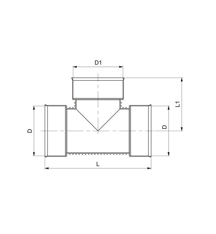 Разклонител канализация PE, SN8, DN/OD ф 160 / 160 mm, 45°, без уплътн.