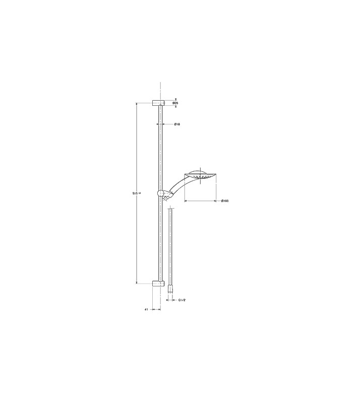 Душ система 2DAY с тръбно окачване H 90 cm