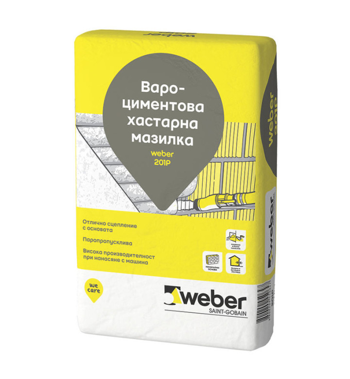 Хастарна мазилка за вътрешно и външно приложение WEBER 201P