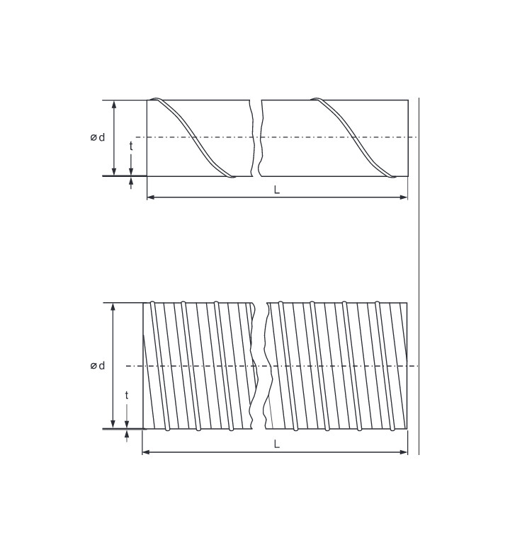 Въздуховод спирално навит SD ф 125 mm L3 m