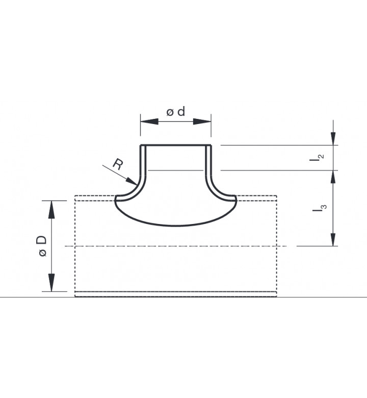 Седлово отклонение ARD90 за спироканали ф 125/125 mm