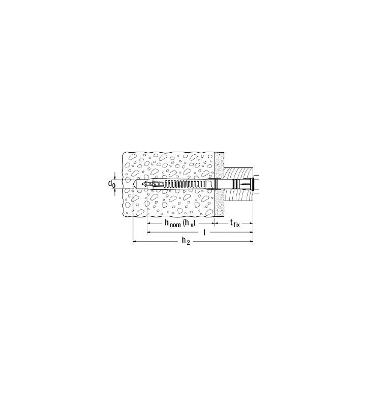 Дюбел пирон N-Z ф 6 mm L 80 mm