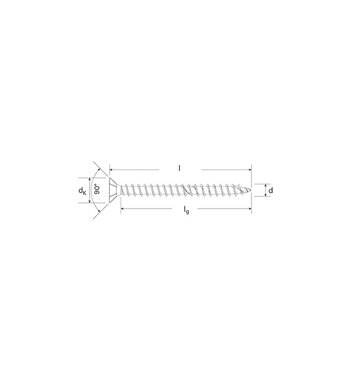 Винт за дърво FSP-SZ 4.5 x 50 mm YZF