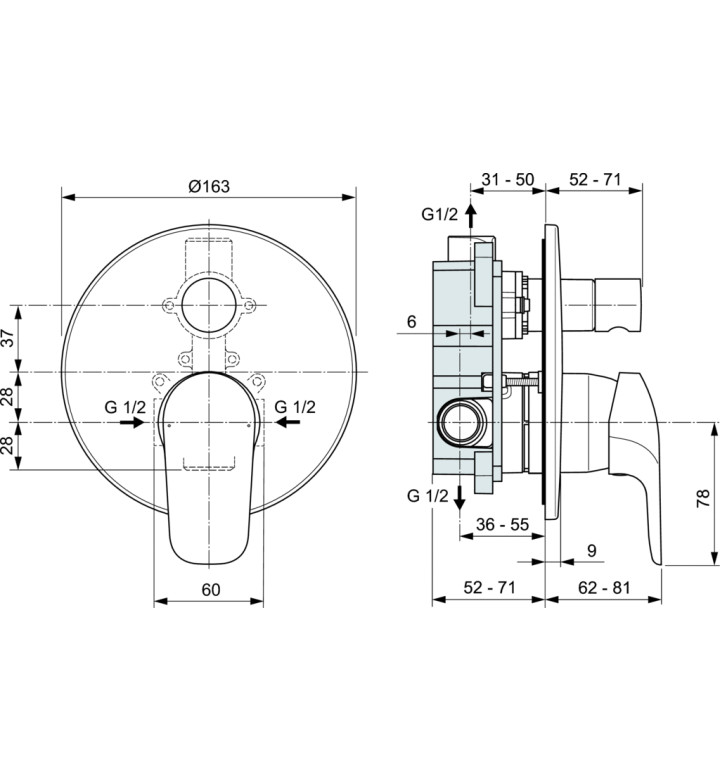 Комплект за вграждане Ceraflex 4в1, BC447AA