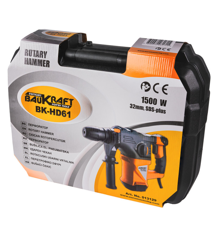Перфоратор 1500W, 4.8kg, 32mm, 5J, SDS-plus, BK-HD61