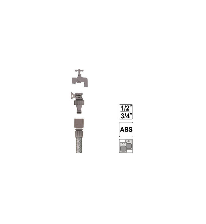 Адаптер 1/2"-3/4" за кран със скоба