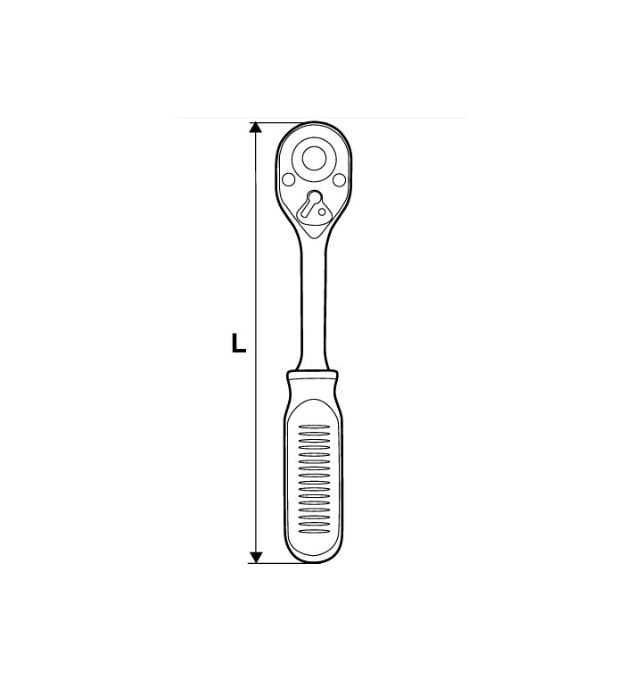 Тресчотка усилена 3/8 " - 200 mm с 24 зъба CR-V TMP