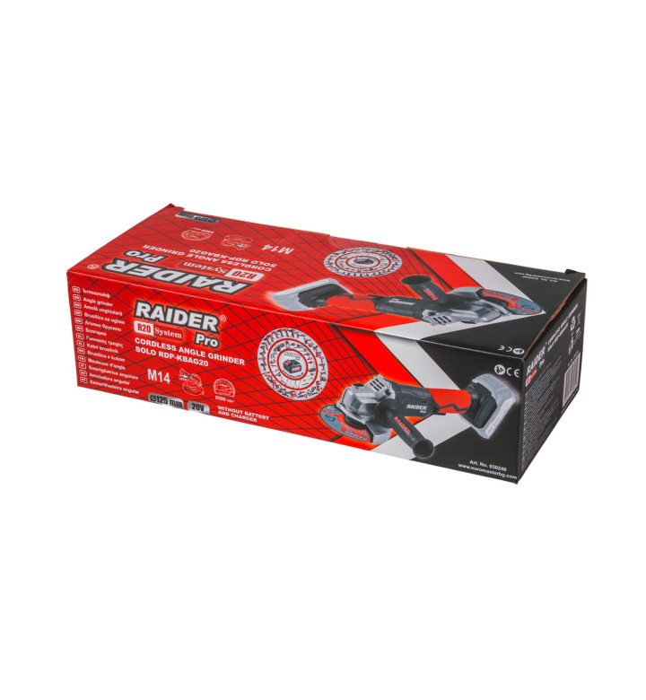 Акумулаторен ъглошлайф ф125 mm RAIDER RDP-KBAG20 Solo R20 030240