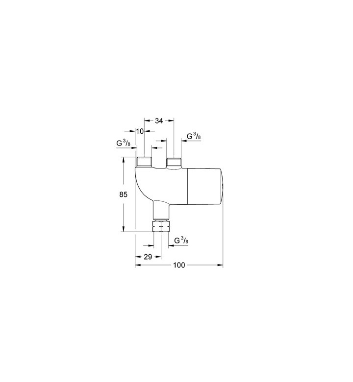 Смесител с термостат Grohtherm Micro за монтаж под мивка