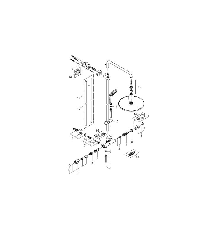 Душ система Euphoria XXL System 310 с термостатен смесител