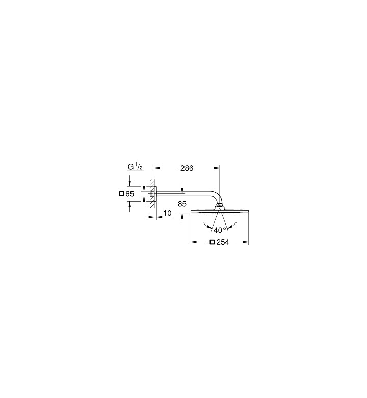 Душ глава и рамо Rainshower F-Series 254 x 254 mm