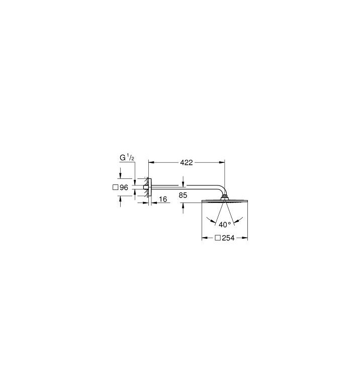 Душ глава и рамо Rainshower F-Series 254 x 254 mm